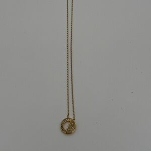 Dior Gold Circle Pendant Necklace